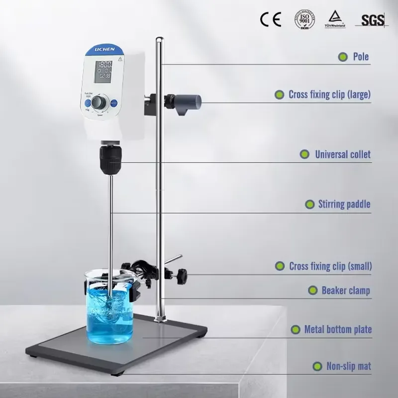 Digital Precision Constant Speed Cantilever Electric Overhead Stirrer Lab Mixer for Chemical Liquid Homogenization