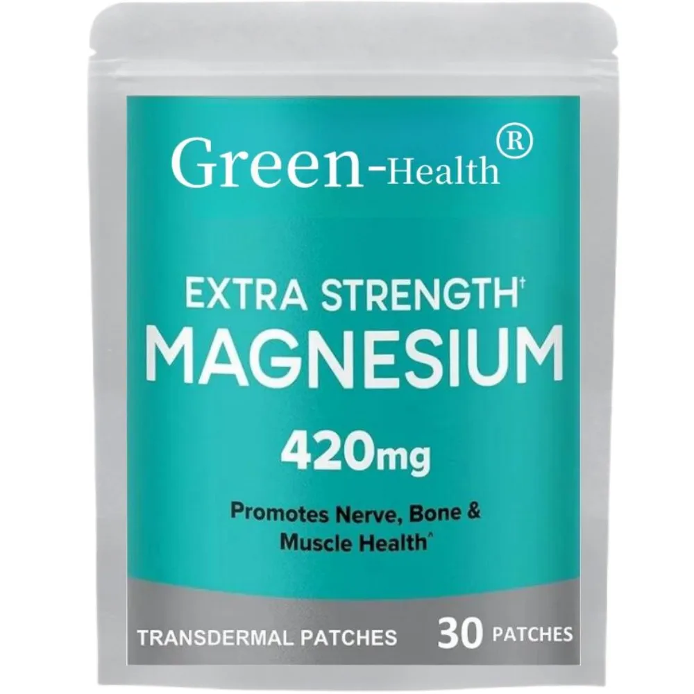 Magnesium Transdermal Patches Extra Strength, Bone and Muscle Health-30 Patches One Month Supply