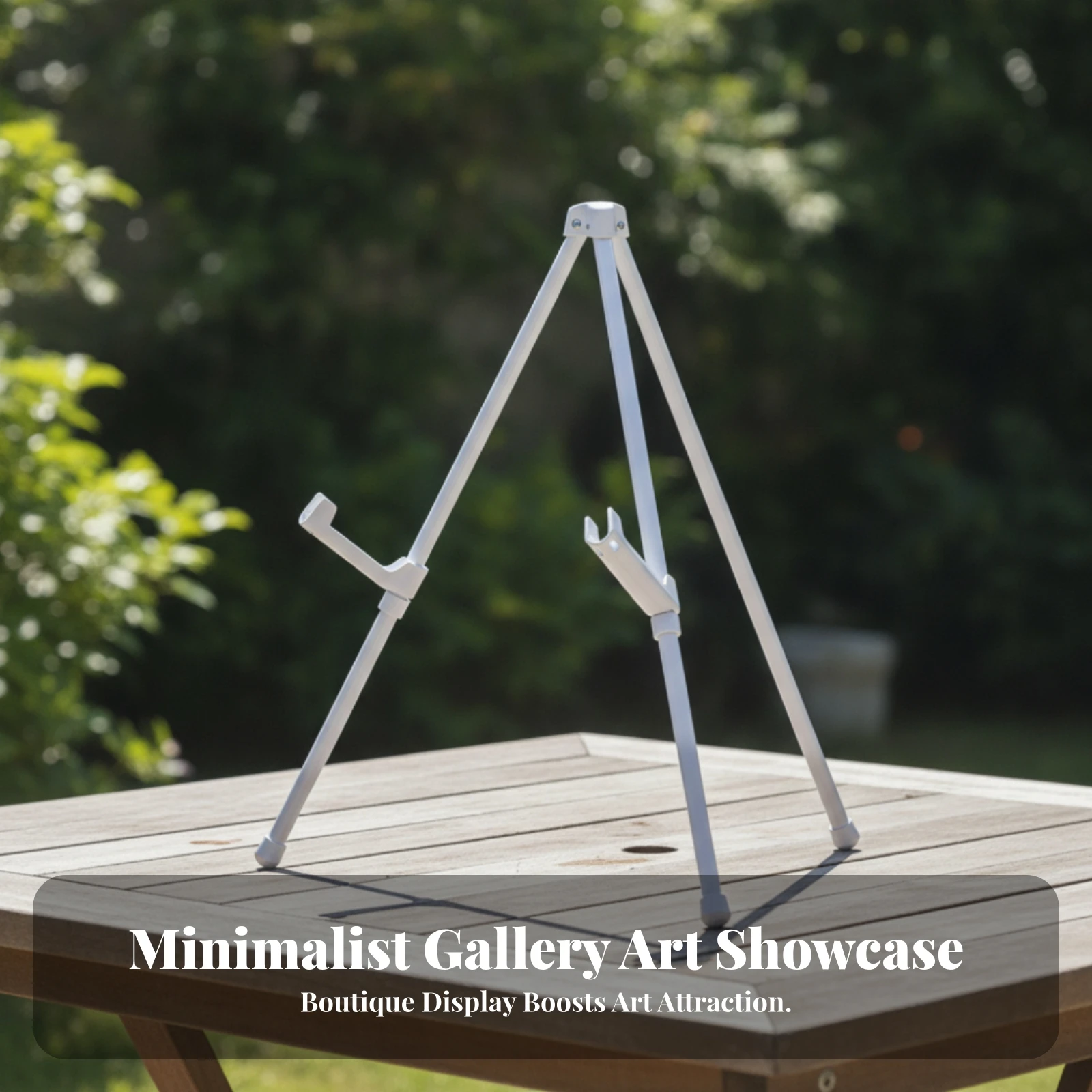 Metal Easel with Folding Frame Mini Display Easel with Support Arms Canvas Stand Space-Saving Tabletop Display Stand Versatile