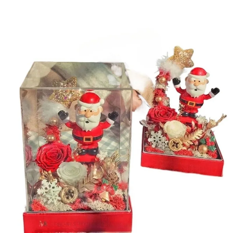 

Acrylic Santa Claus immortal flower ornament, full of atmosphere