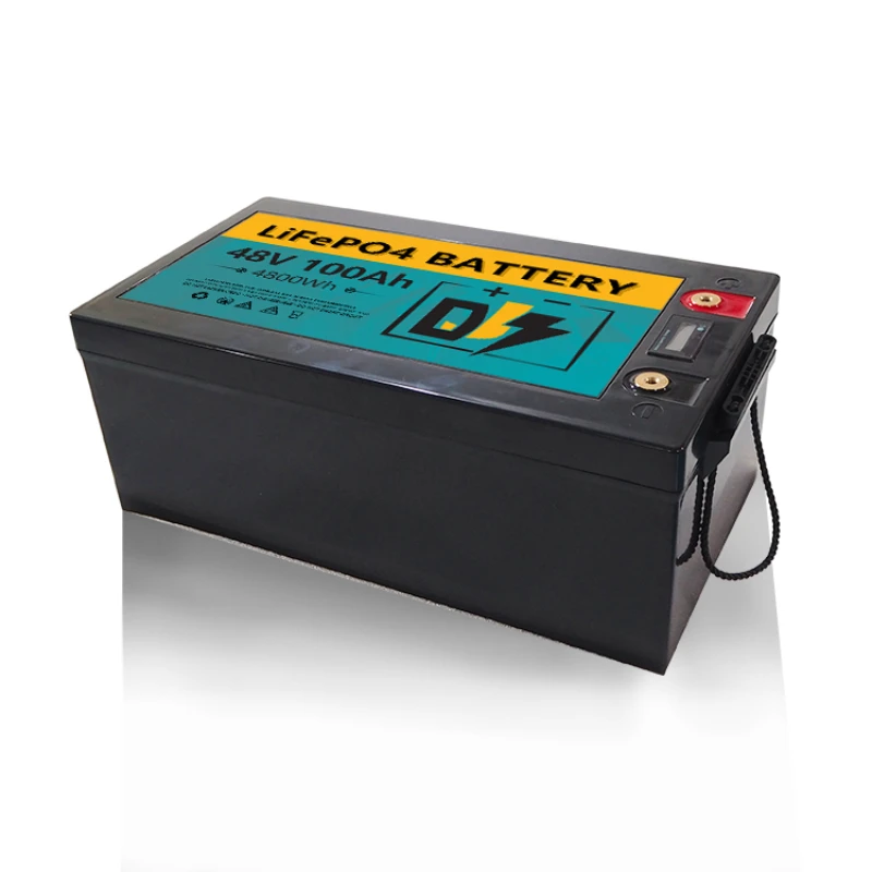 DJS Rechargeable LiFePO4 Deep Cycle Battery 48V 100Ah Solar Energy Storage Lithium  for Golf Cart Folklift RV Batteries