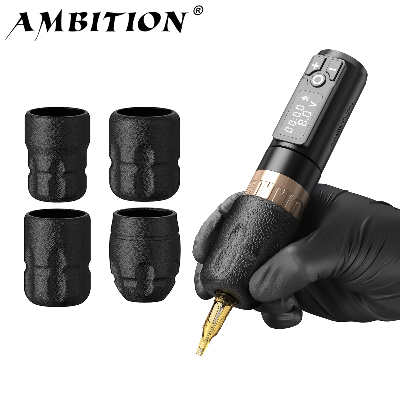 Ambition P2 Tattoo Grip Disposable Rubber Professional for Soldier Max Zetton Ninja Torped Shura Ultra Tattoo Machine Pen Handle