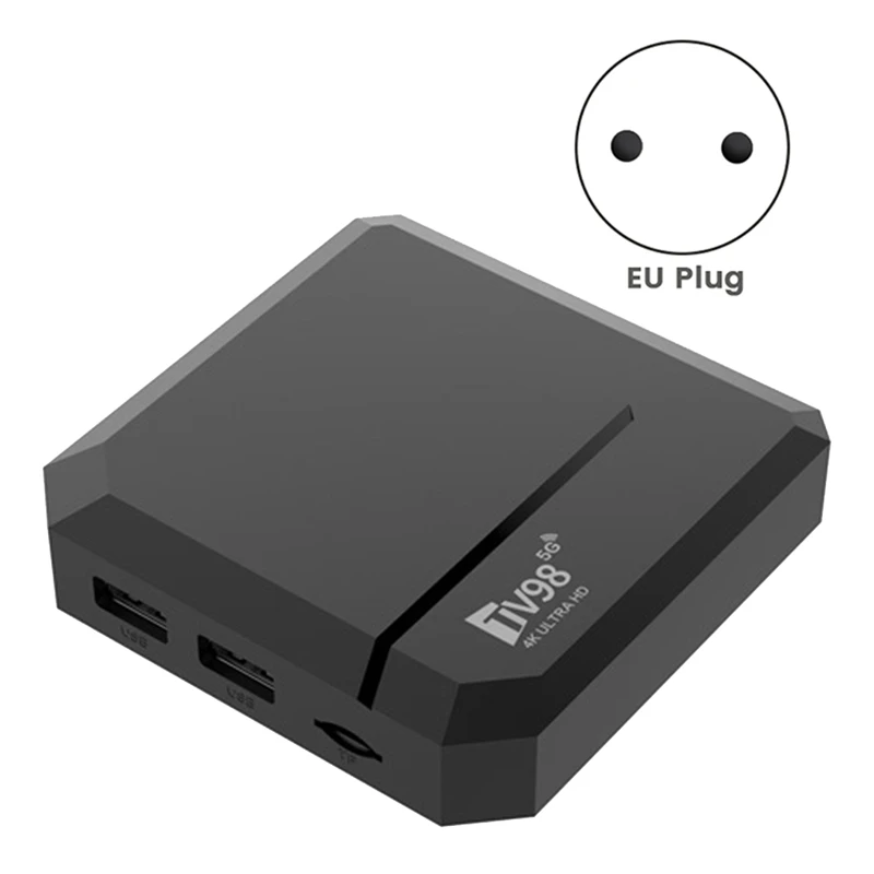 Allwinner H313 안드로이드 12.1 스마트 TV 박스 2.4G+5G WIFI+BT 4.0 4Kx2k TV98 미디어 플레이어 내구성 EU 플러그