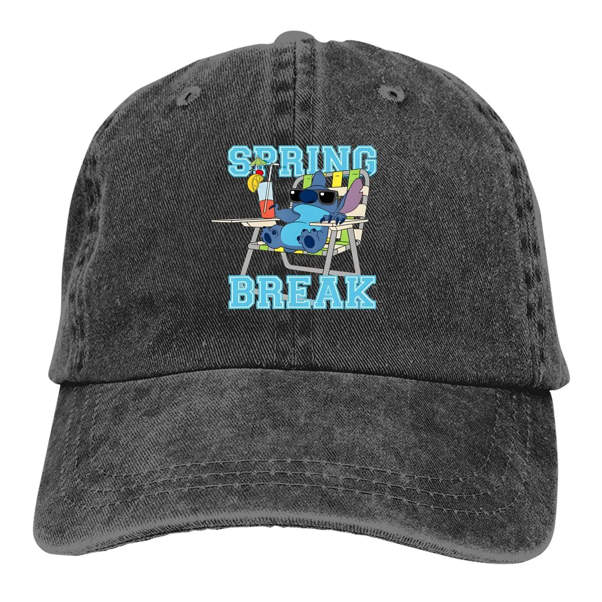 Spring Break Summer Cap Sun Visor Hip Hop Caps Lilo-Stitches Anime Cowboy Hat Peaked Hats