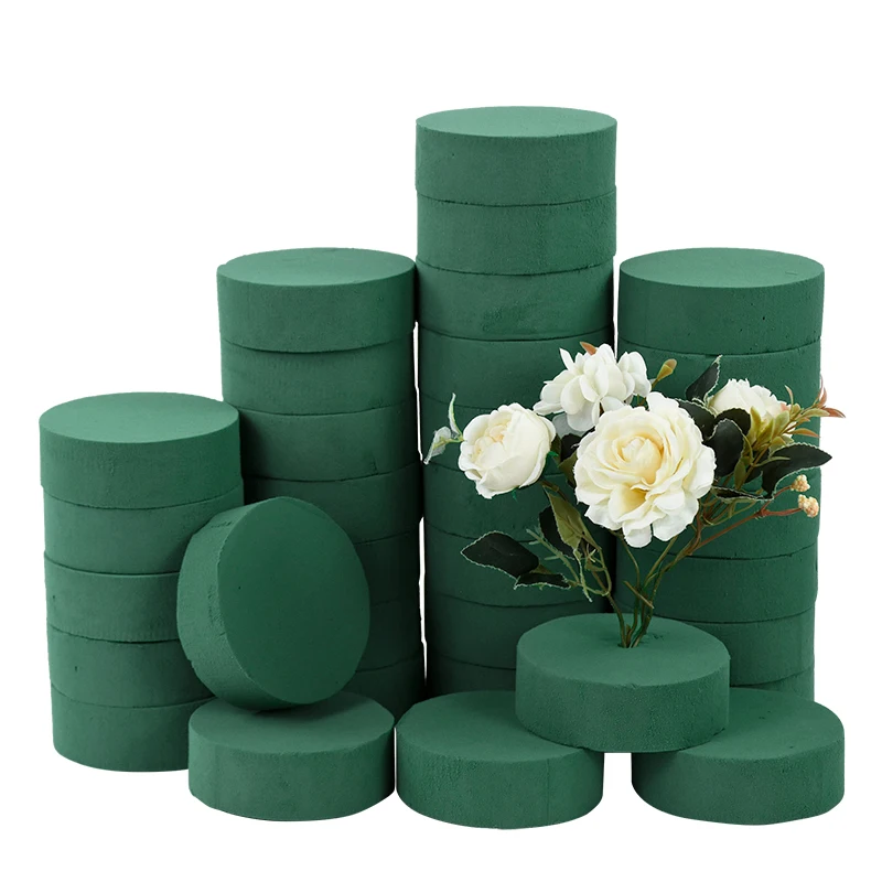 1/3Pcs Runde Schaum Ziegel Schlamm Grün Floristen Styropor Blöcke Für Hochzeit Home Party Verpackung Dekoration Lieferungen