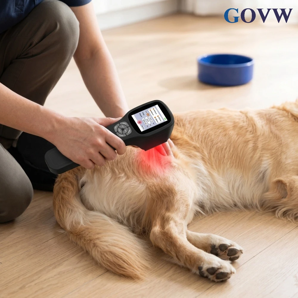 GOVW High Power 2500mW Cold Laser Therapy 25Diodes 4 Wavelength 10000Hz Infrared Light Device for Soft Tissue Injuries Arthritis