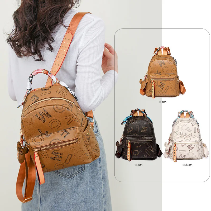 Disney 2024 New Women\'s Backpack Fashion High Quality Printed Mini Backpack Advanced Versatile Multifunctional Storage Backpack