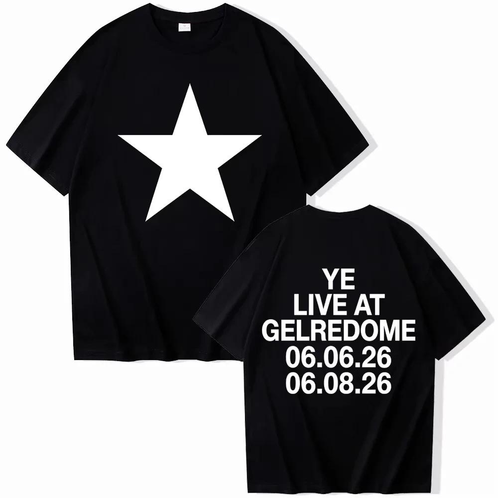 Kanye West Live At Gelredome 2026 Concert T-Shirt Man Woman Harajuku Short Sleeve Tops for Fans Gift