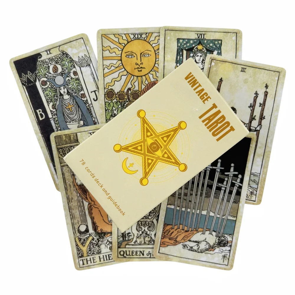 The Rider Vintage Tarot Cards A New 78 Deck With Paper Book Oracle English Divination Edition Borad Playing Games