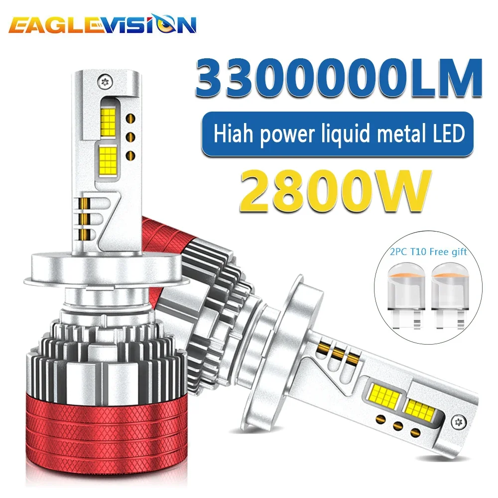 EAGLEVISION LED latarnia morska pojazd 2800W wysokiej mocy reflektor projektora Canbus 12v 24v HB3 HB4 9012 H1 H4 H7 H11 H13