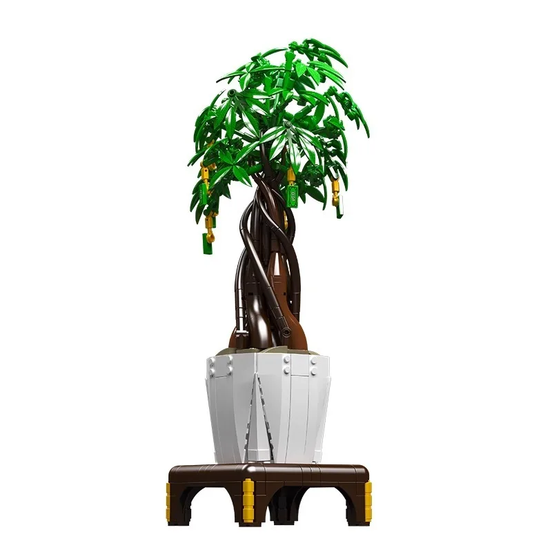 Stampo Re Fiore Albero della fortuna Pianta in vaso Giocattolo da costruzione per bambini Festival di primavera Decorazione della casa10063