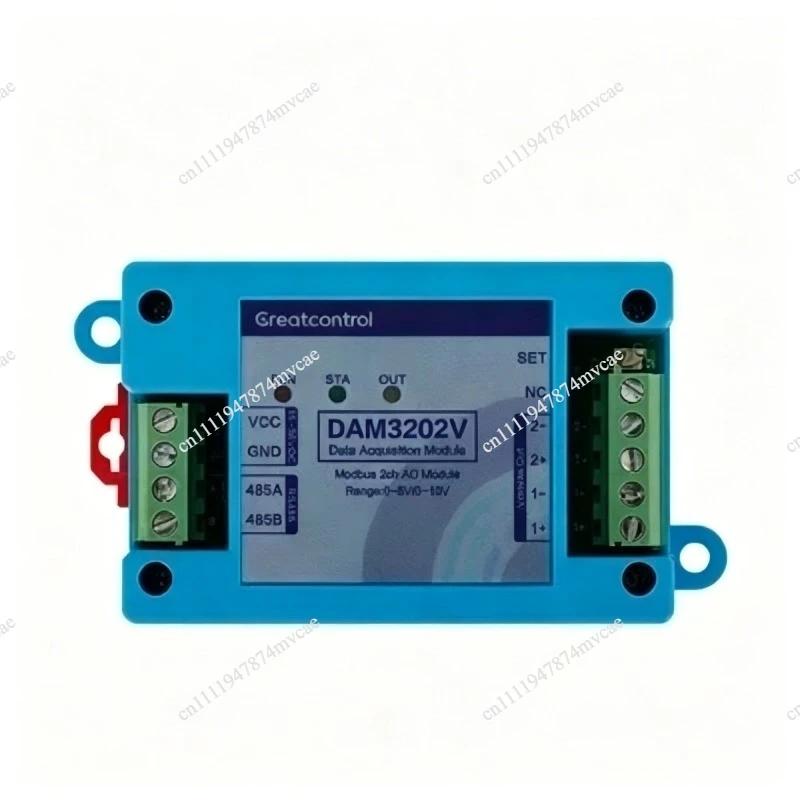 RS485 to 0-10V voltage analog output 0-5V voltage output Modbus slave protocol AO module （1pcs）