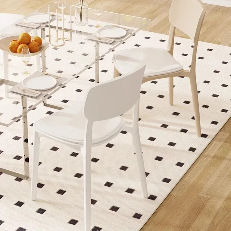 Cómodas sillas de comedor blancas, muebles modernos de lujo, modernos, europeos, de plástico, para cocina, Salle A Manger, para el hogar