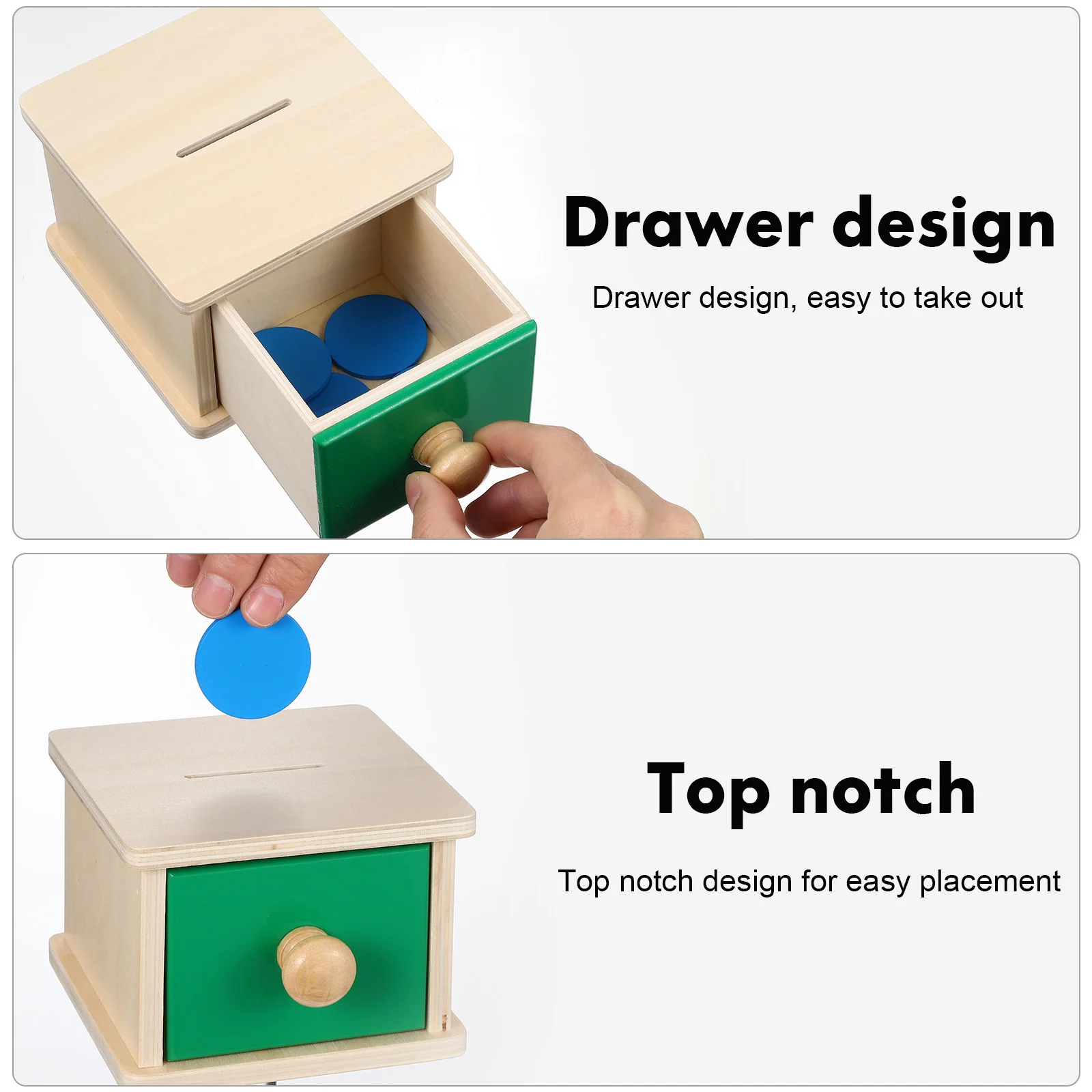 2 Zestawy Puzzle Montessori dla Niemowląt Zabawki Drewniane Aktywności Edukacyjne Sortowanie Kolorów