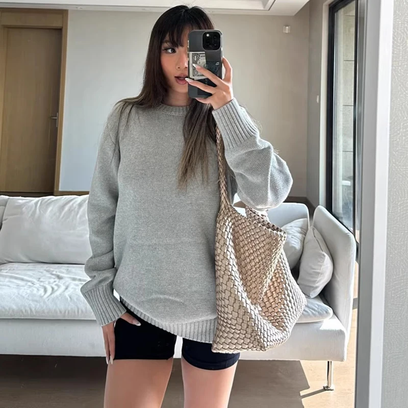 

Women's Crew Neck Slouchy Knit Jumper