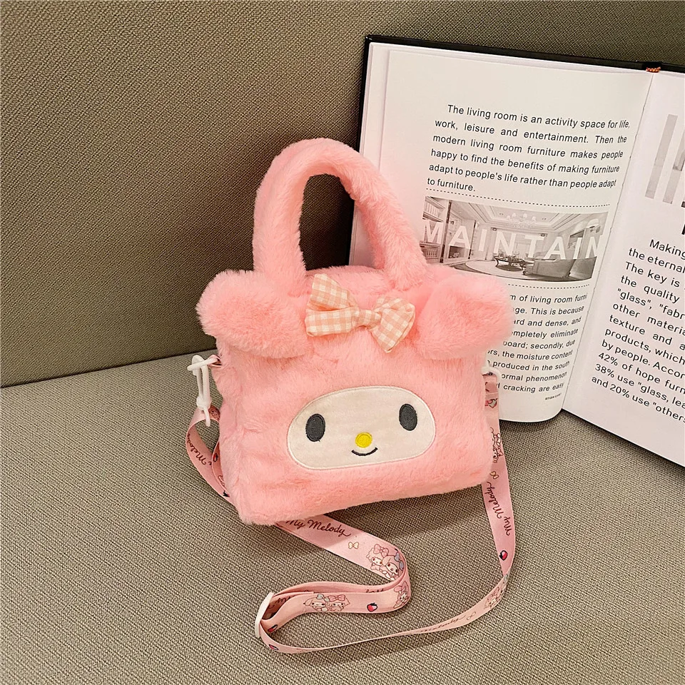 Torba Sanrio Kawaii Kuromi Cinnamoroll moja melodia Cartoon Anime pluszowa torebka kosmetyczka torba podróżna do przechowywania kobiety dziewczyna