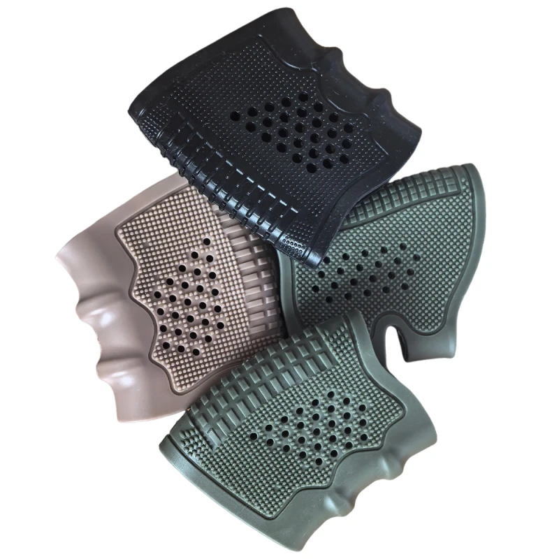 Taktische Pistolen-Griffhülle aus Gummi, rutschfeste Airsoft-Griffhülle, Schutzhandschuh für 17 18 19 M4 Zubehör – Detail 3