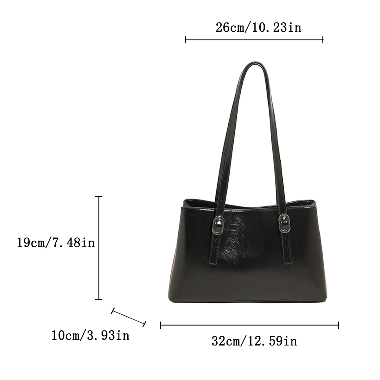حقيبة يد فاخرة ذات سعة كبيرة للنساء 2025 اتجاهات العلامة التجارية بولي Leather حقيبة تسوق كتف جلدية أسود بني كيس رئيسي
