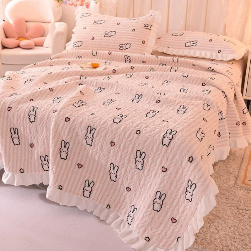 Imagem -03 - Luxo Plush Bed Sheet Grupo Home Textile Colcha Dupla Fronha Conjunto de Cama Cobertor Multifuncional Roupa de Cama Inverno Pcs