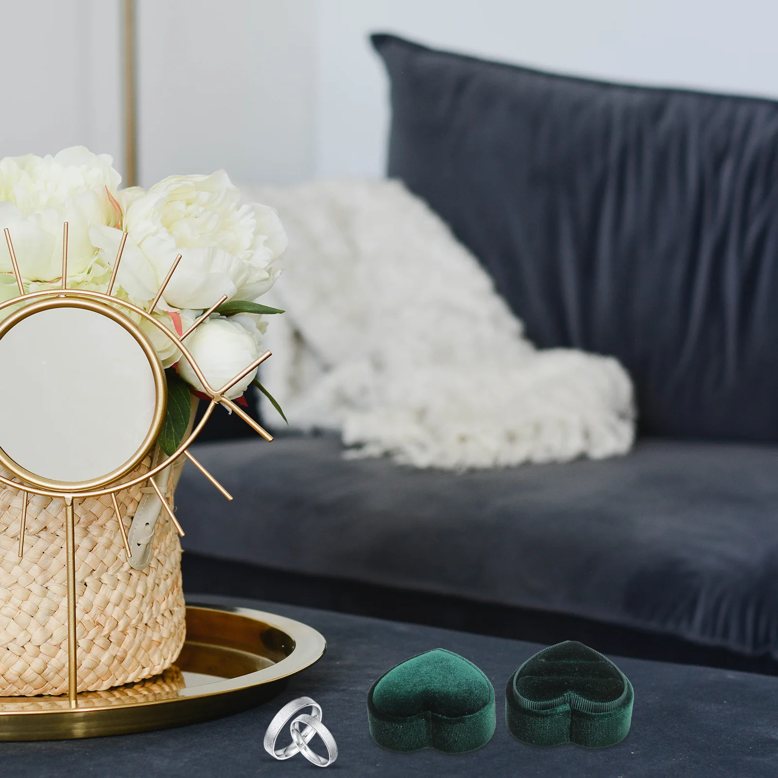 

Коробка для колец в форме сердца, подарочная коробка для свадьбы и помолвки, легкий стильный органайзер для ювелирных изделий на годовщину