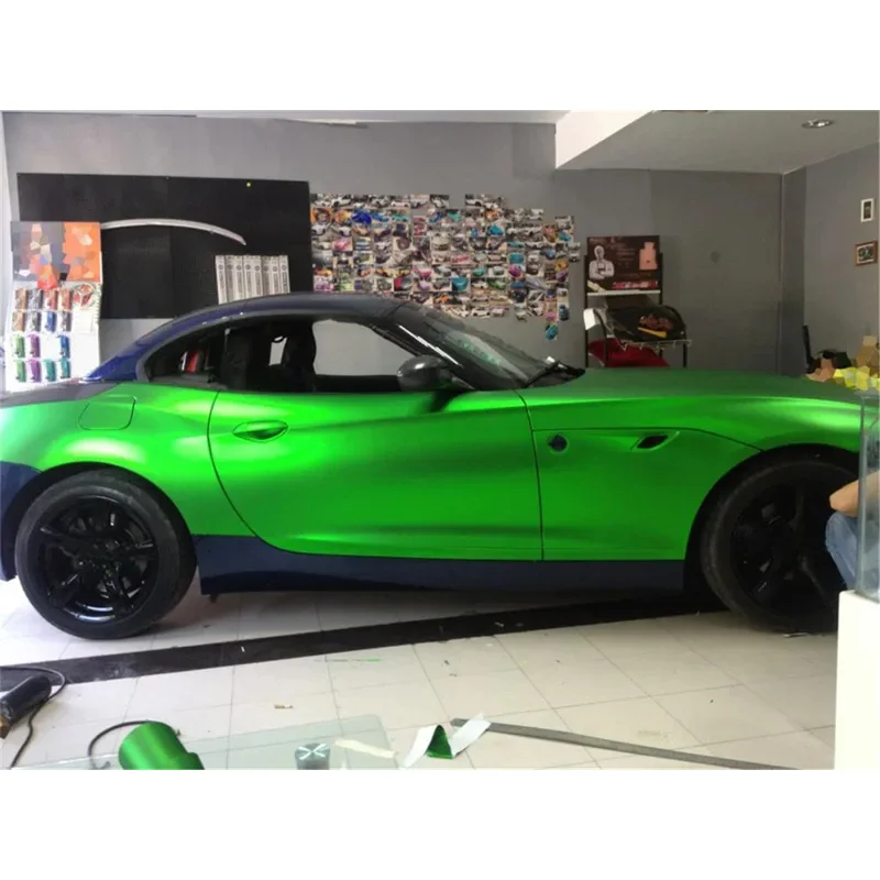 High Quality Multiple Colors Ice Metallic Matte Chrome Vinyl Car Wrap Film, Air Release Satin Auto Foil Decal