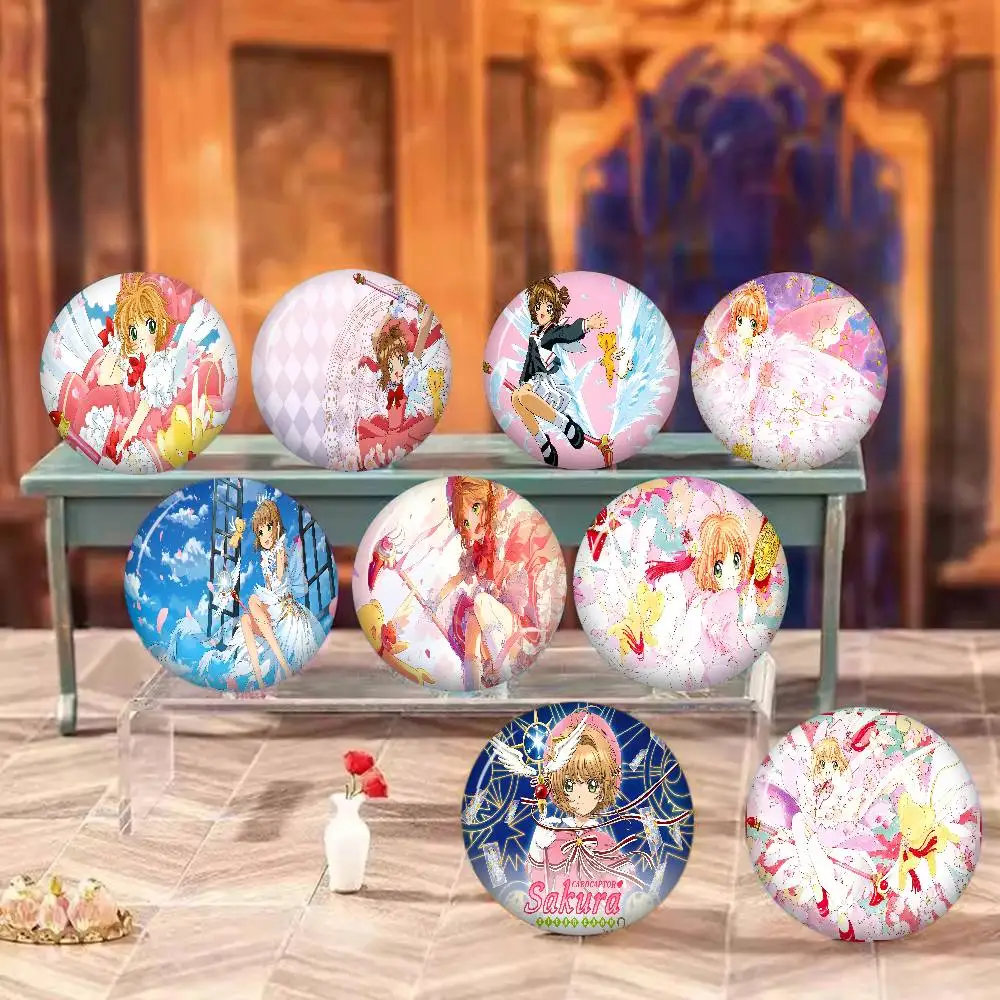 C-Cardcaptor-Sakura Magical-Cute Anime Button Pin Handmade Brooch for Clothes Cartoon Badge Decoration Jewelry Accessories