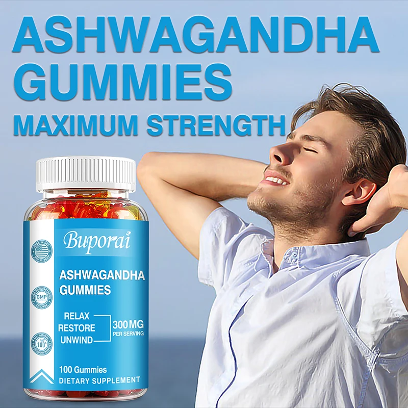 Ashwagandha Gummies - Relieve Stress Help with Sleep Support Immune System Health