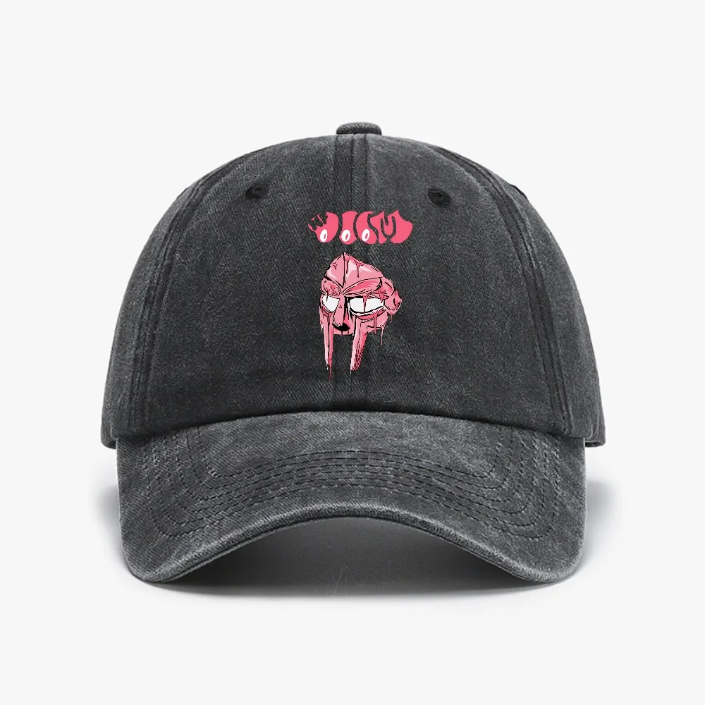 

Rapper Mf Doom Album Madvillainy Graphic hat Men Women Hip Hop Fashion Vintage Washed Baseball Cap Male Distressed hats