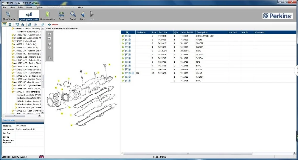 For Perkins SPI 2018A Spare Parts Catalogues and Service Manuals for All Perkins Models+Keygen