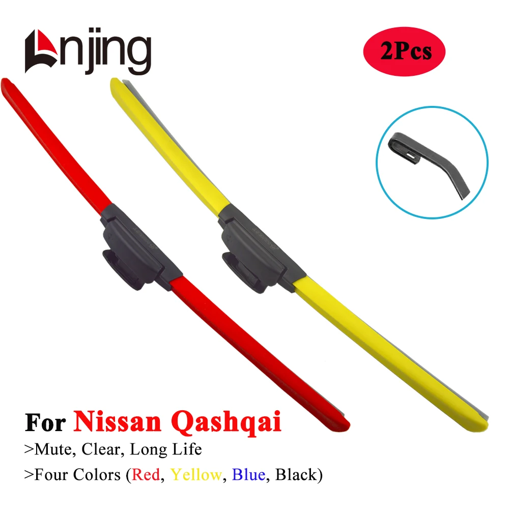 LNJING Colorful Windshield Wiper Blade For Nissan Qashqai SUV J10 J11 J12 2006 2010 2013 2015 2018 2019 2020 2021 2022 2023 2024