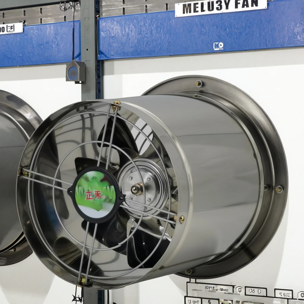 Stainless Steel Circulation Fan Seedling Greenhouse 10 Inch Double Ball Bearing Copper Wire Motor Exhaust Fan Axial Flow Fan