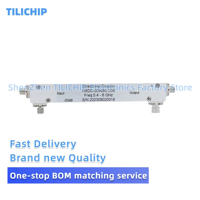 HXDC-004060-20S 0.4-6GHz 20dB RF Microwave Directional Coupler SMA Female 400-6000MHz 30W