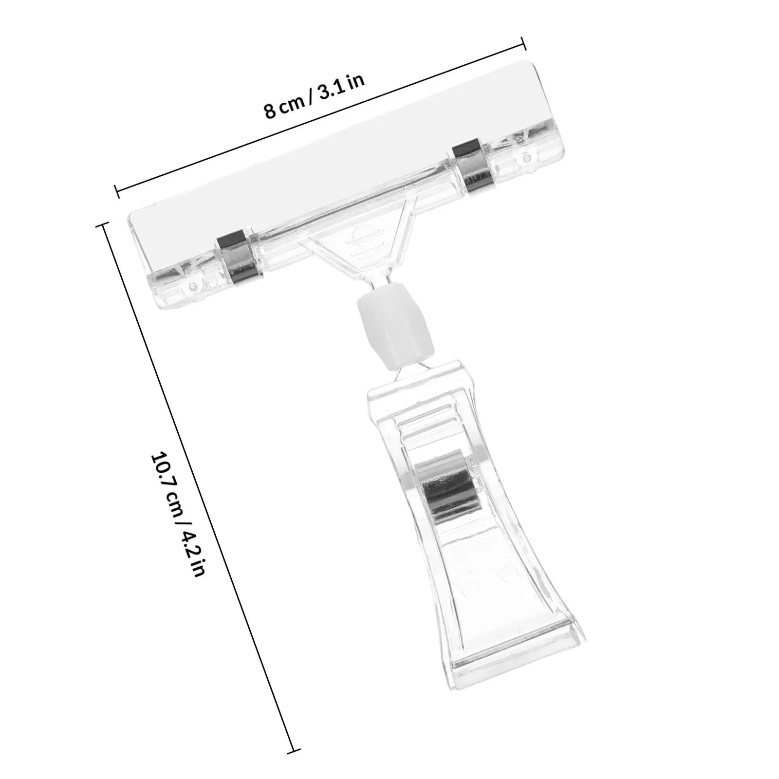 10Pcs Transparent Plastic Label Clips Dual End Note Holder Clamp Price Tag Fixator Suitable Home Market Shopping Mall