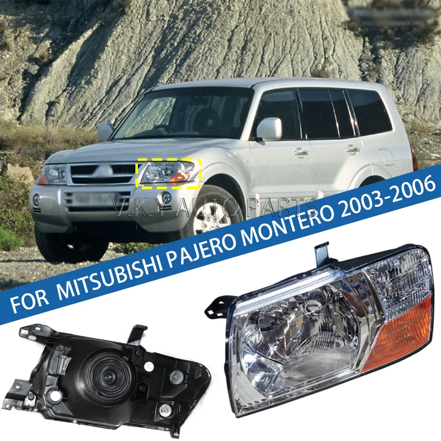 

Для Mitsubishi Pajero Montero 2003 2004 2005 2006, передний бампер, головной светильник, фара дальнего света, указатель поворота