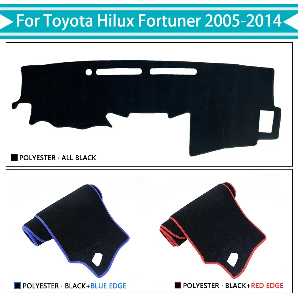 لوحة سيارة حصيرة داش غطاء الوسادة مخصص نونسليب كيب ظلة اكسسوارات لتويوتا هايلكس SW4 فورتشنر AN30 AN50 AN60 2005-2014