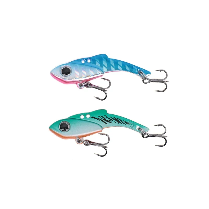 VIB-Leurre de pêche en métal avec cuillère et manivelle, appâts artificiels durs pour bar, cigale VIB, matériel de pêche, 3.5g, 5g