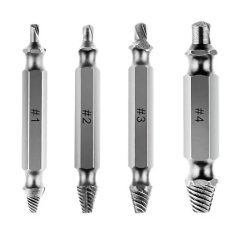 

5Pcs Damaged Screw Extractor Set HSS Drill Bit Stripped Broken Remover Small Easily Quickly Take Out Kit Easy Demolition Power