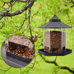 Garden Yard Outdoors Decoration Hexagon Shaped Large Capacity Easy to Use Gazebo Bird Feeders Wild Bird Feeder