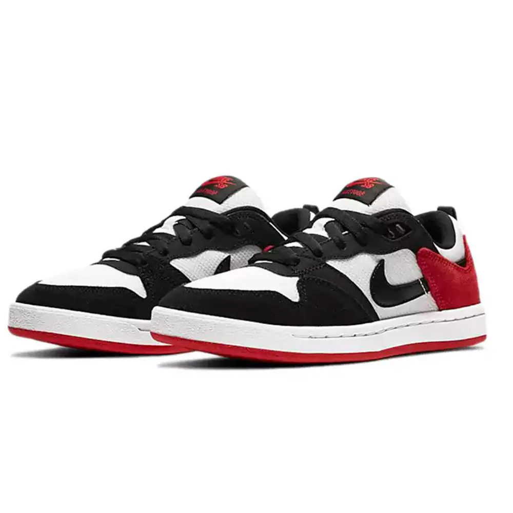 Nike SB Alleyoop Zapatillas de skate bajas de ante para hombre en negro, blanco y rojo CJ0882-102