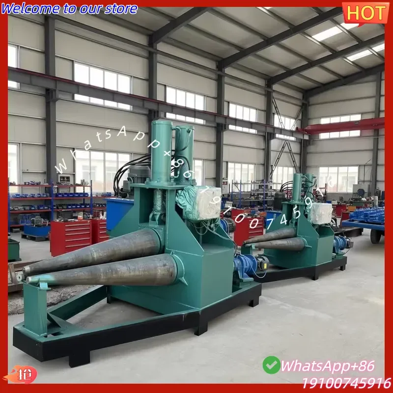 CE Certification Heavy Hydraulic Cone Roll Former Conical Plate Rolling Machine With Hydraulic Lifting Upper Roller