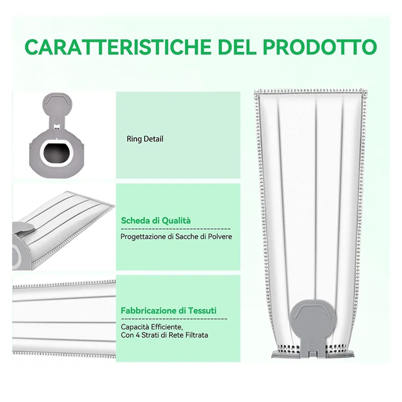 

FGGS-Pack Of 15 Vacuum Cleaner Bags For Vorwerks Kobold VK7, For Vorwerk Kobold VK7 FP7, With 3 HEPA Filters