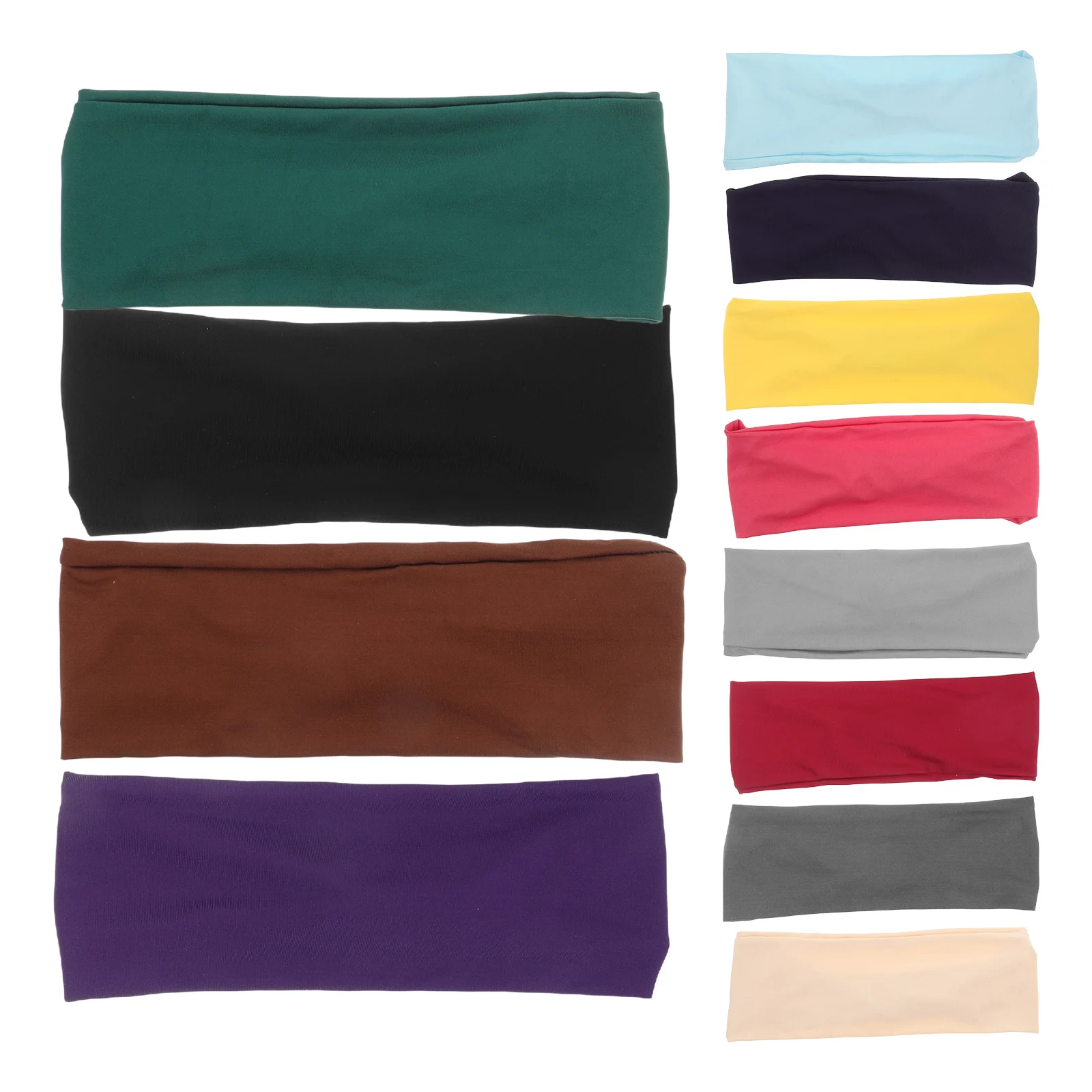 

12Pcs Women Hair Bands Yoga Sports Headbands Sweat Absorbing Breathable Elastic for Running Workout Women Hair Bands