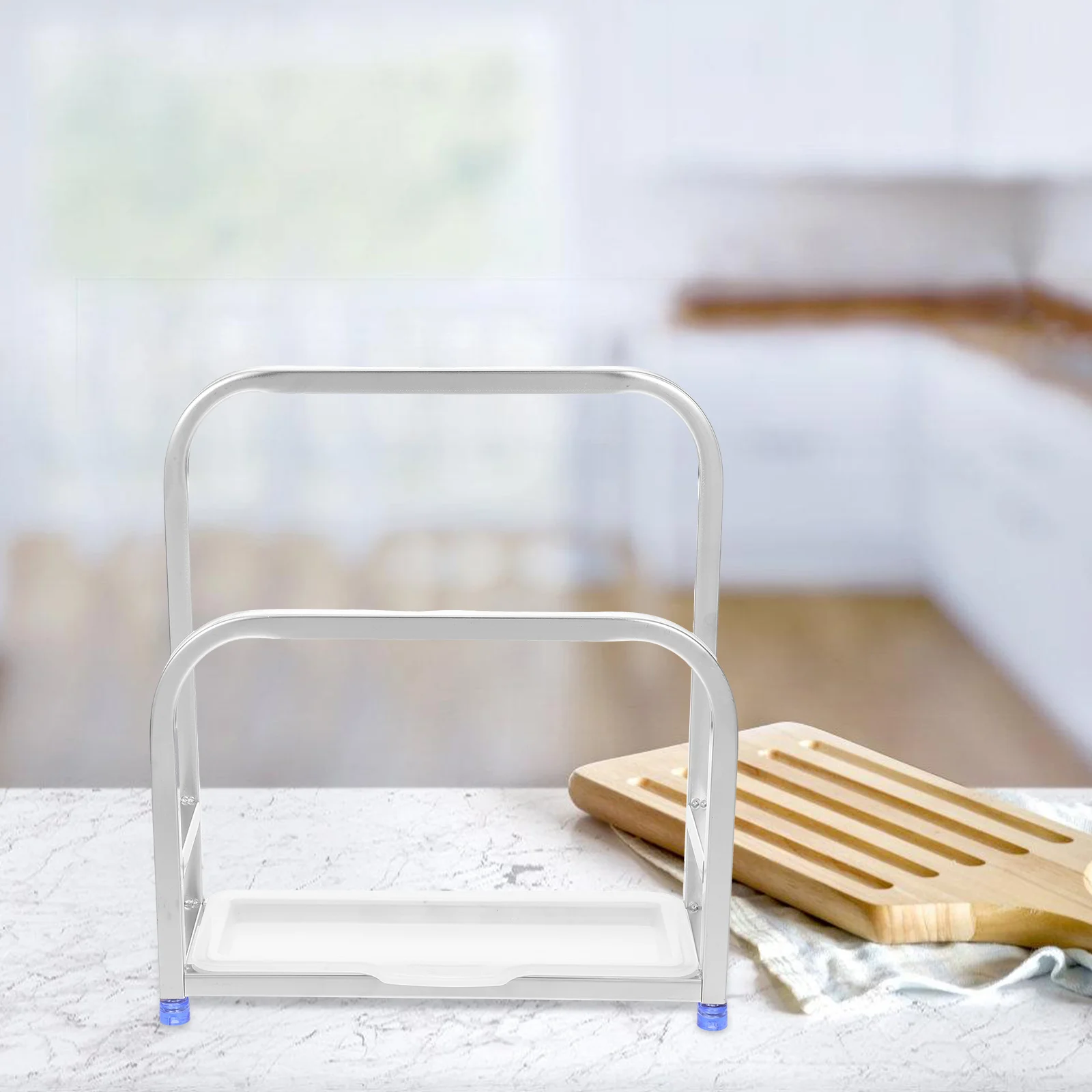 

Stainless Steel Cutting Board Rack ganizer Shelf for Countertop Kitchen Storage Plates Drying Rack Chopping Boards Holder Pot