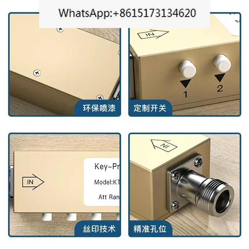 N-type RF adjustable attenuator/SMA adjustable 0-30dB 60dB 90dB key step adjustable attenuator