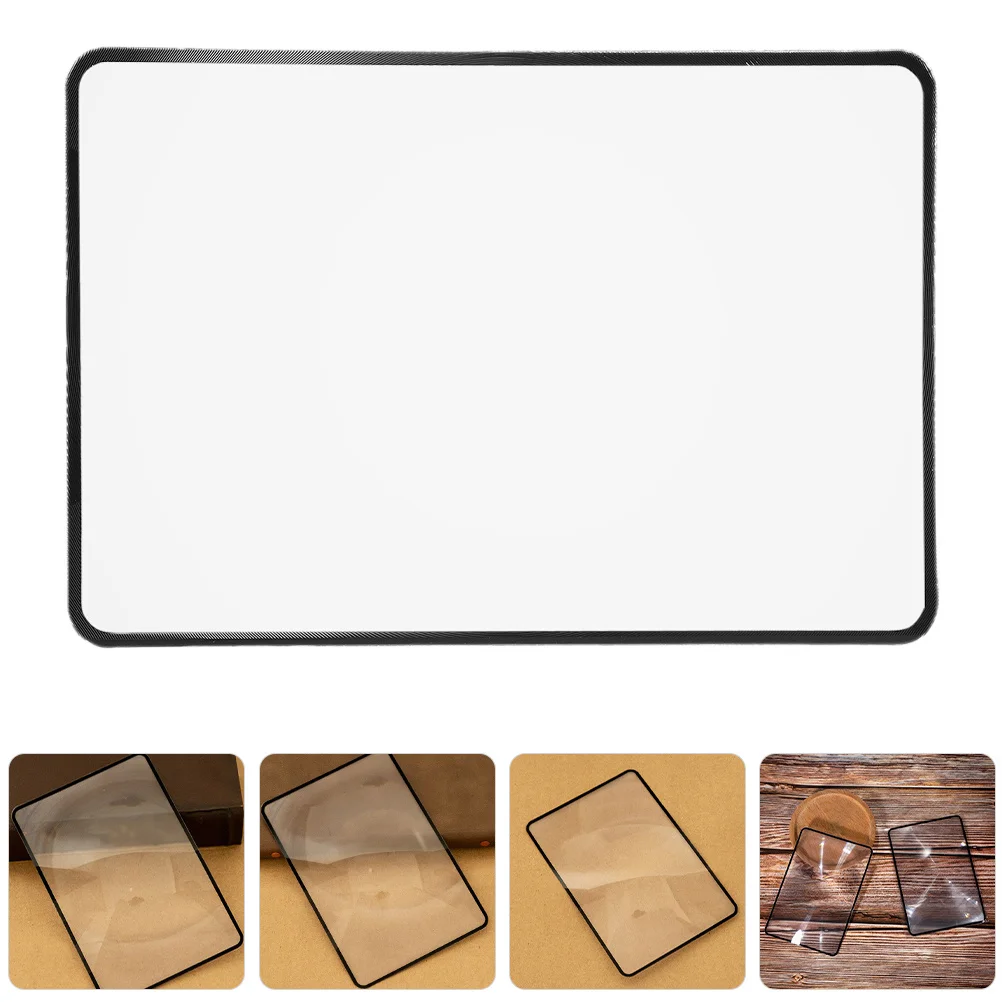 

5pcs Ultra Thin Pvc Magnifying Bookmarks Full Page Reading Magnifier For Books Transparent Durable Lightweight Clear Page
