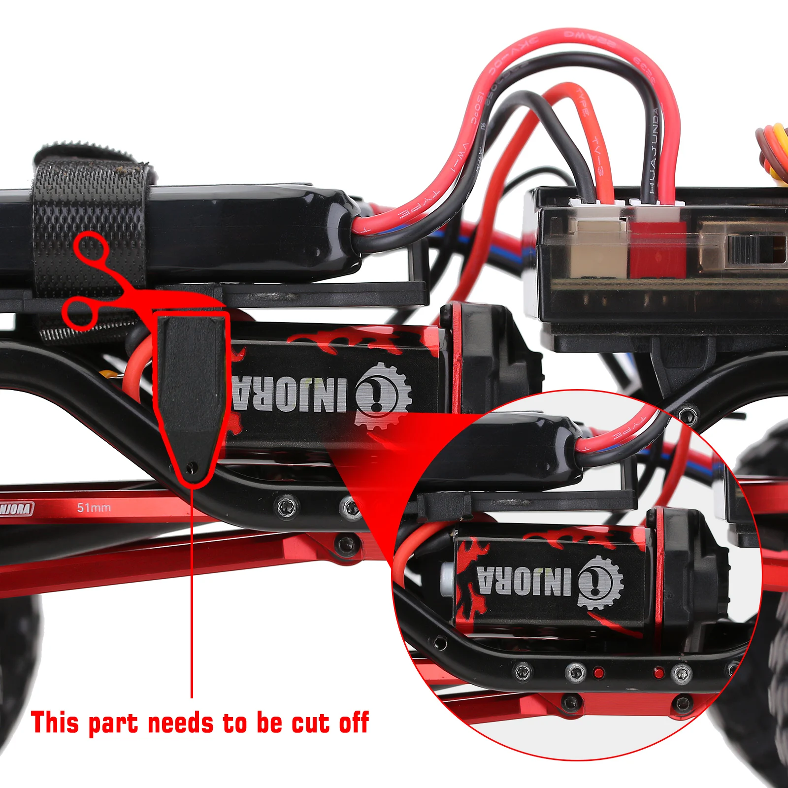 INJORA Knuckles de direction avant en laiton noir RC contrepoids pour 1/24 RC Crawler Axial SCX24 AX24 Upgrades Parts