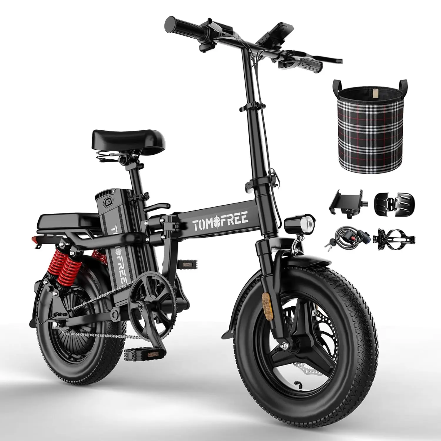 Folding Electric Bike for Adults & Teens, 14
