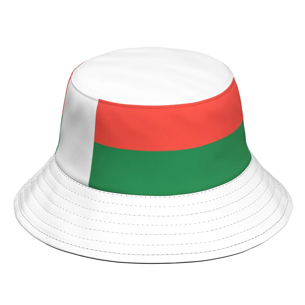 Madagascar Fisherman Hats Free Custom Made Name Number Logo Bucket Cap Nation Flag Mg Malagasy French Country Photo Headgear
