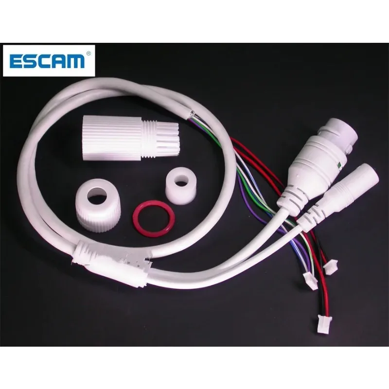 Escam Lan Kabel Voor Cctv Ip Camera Board Module (RJ45/Dc) standaard Type Zonder 4/5/7/8 Draden, 1x Status Led