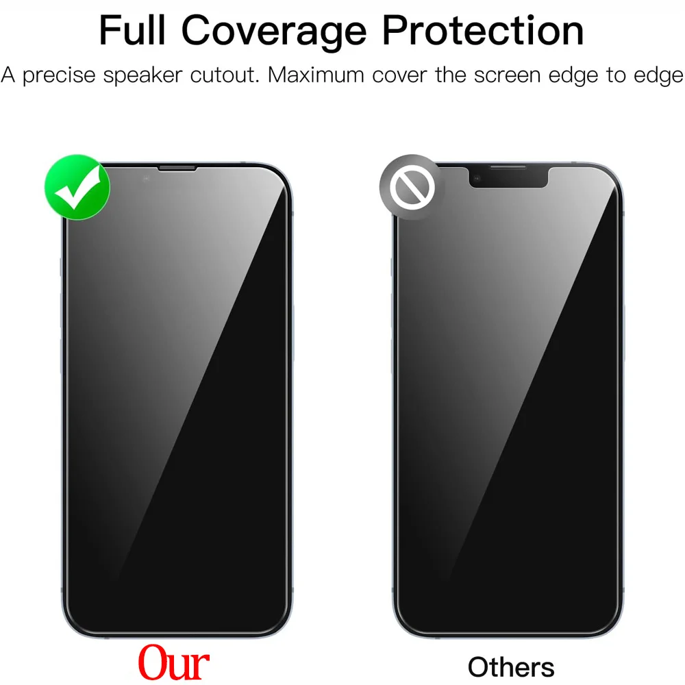 3 قطعة فيلم الزجاج الشفاف آيفون 15 16 برو ماكس حامي الشاشة آيفون 11 12 13 14 15 برو الزجاج المقسى iPhone13 Mini 16e